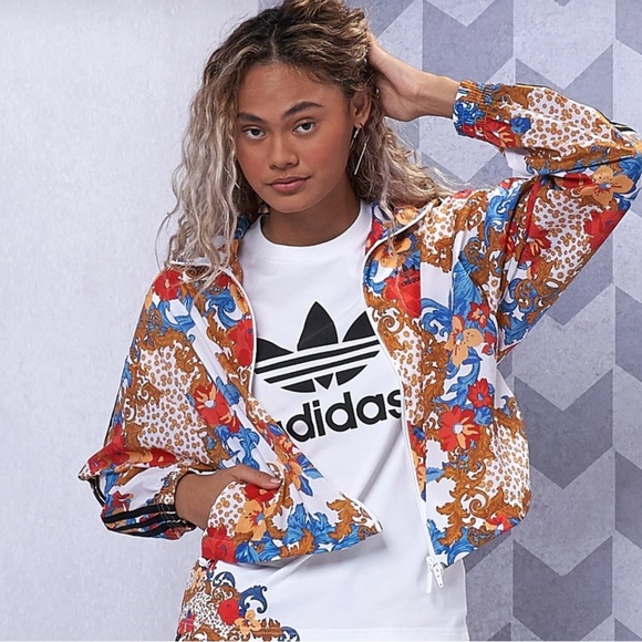 Adidas HER Women's Studio London Floral Jacket - Multicolor NWOT Rare - Picture 5 of 11